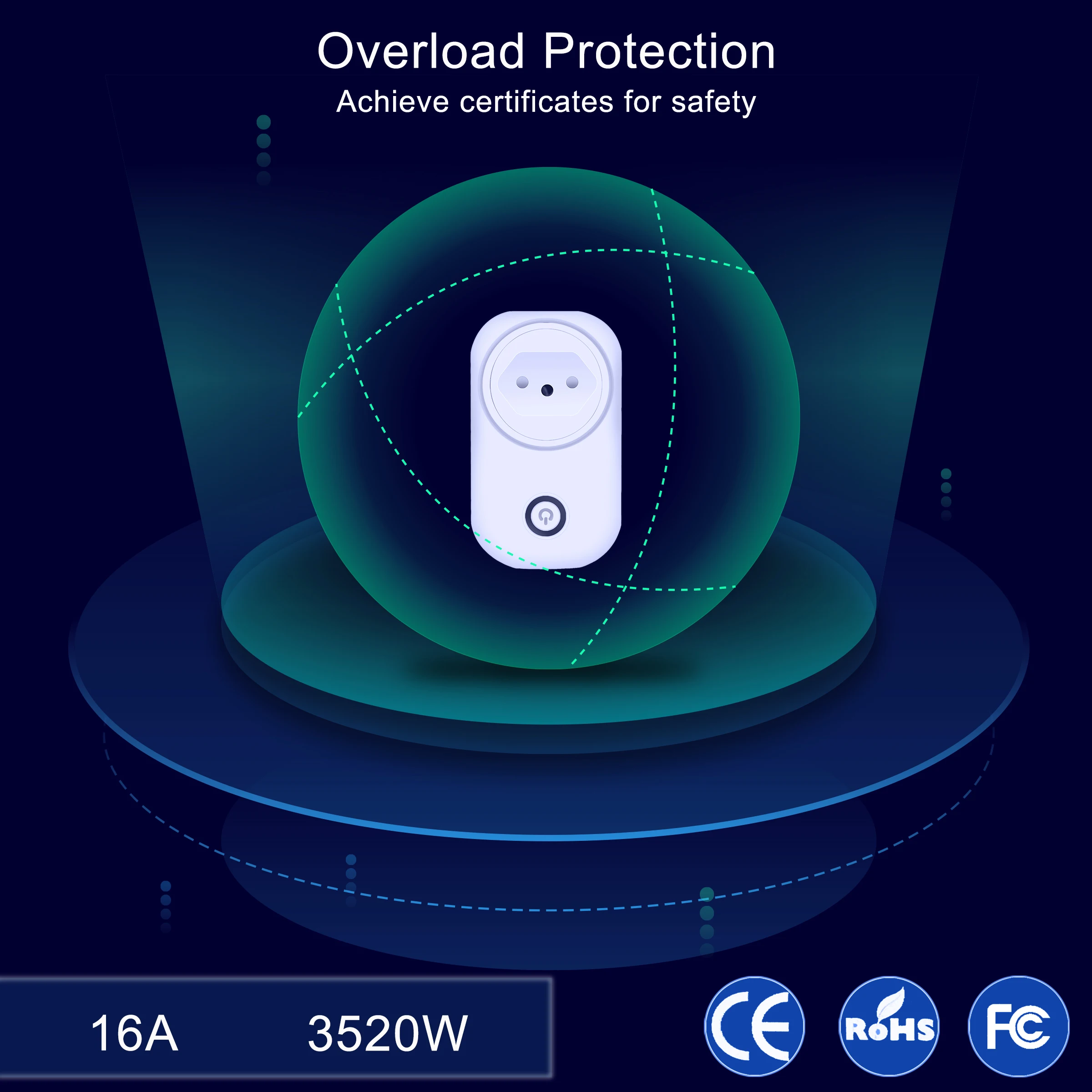 Wi-Fi Разъем питания 16A CH умная розетка с контролем энергии переключатель времени приложение Tuya дистанционное управление работает с Alexa Google Home