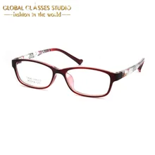 Модный красный цвет TR 90 материал для подростков-для малышей; для детей; для девочек очки Оптические D9002-C5