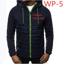 WP-5, зимняя мужская куртка, повседневное теплое пальто с капюшоном, уплотненный пуховик, хлопковая куртка на молнии, теплая Повседневная Верхняя одежда, куртка на заказ, любой логотип