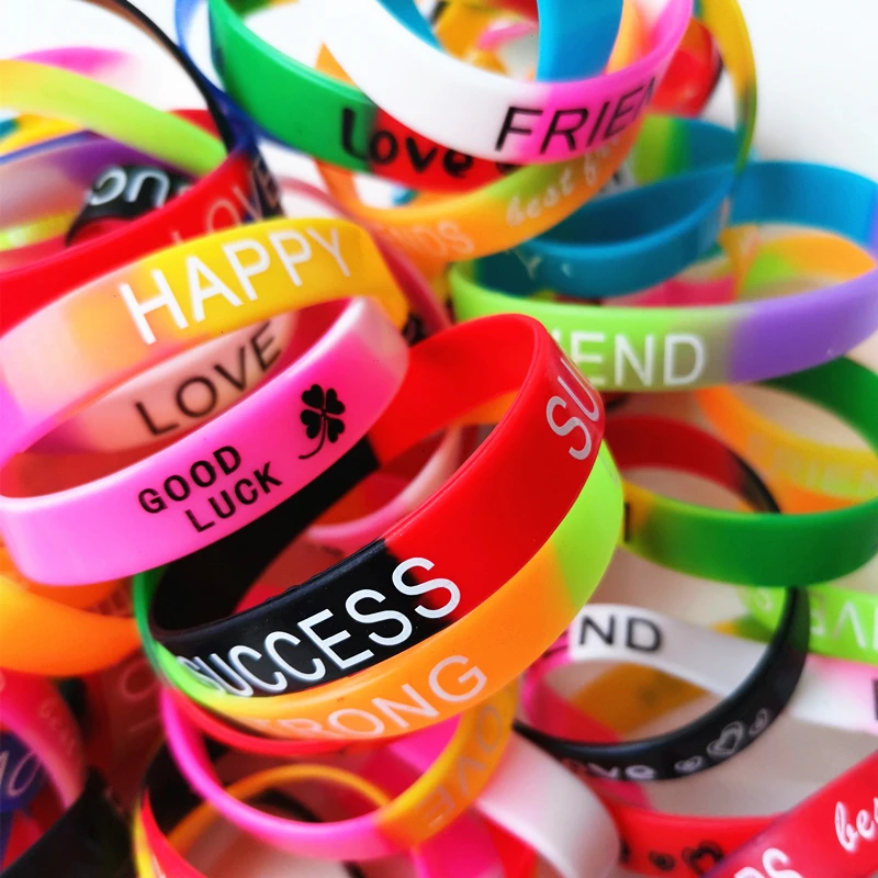 48 Pieces Silicone Rubber Wristbands with Inspirational Quotes Motivational Rubber  Bracelets Men Teen Party Favors Women's Bracelets Inspirational Wristbands  Colored Stretch Wristbands (Black) : Amazon.in: Toys & Games