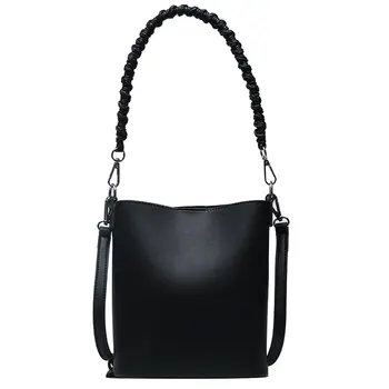 

New Lady Shoulder Bag Fashion Female Messenger Bag Simple Youth Bucket Bag Daily Black Unique Large Capacity
