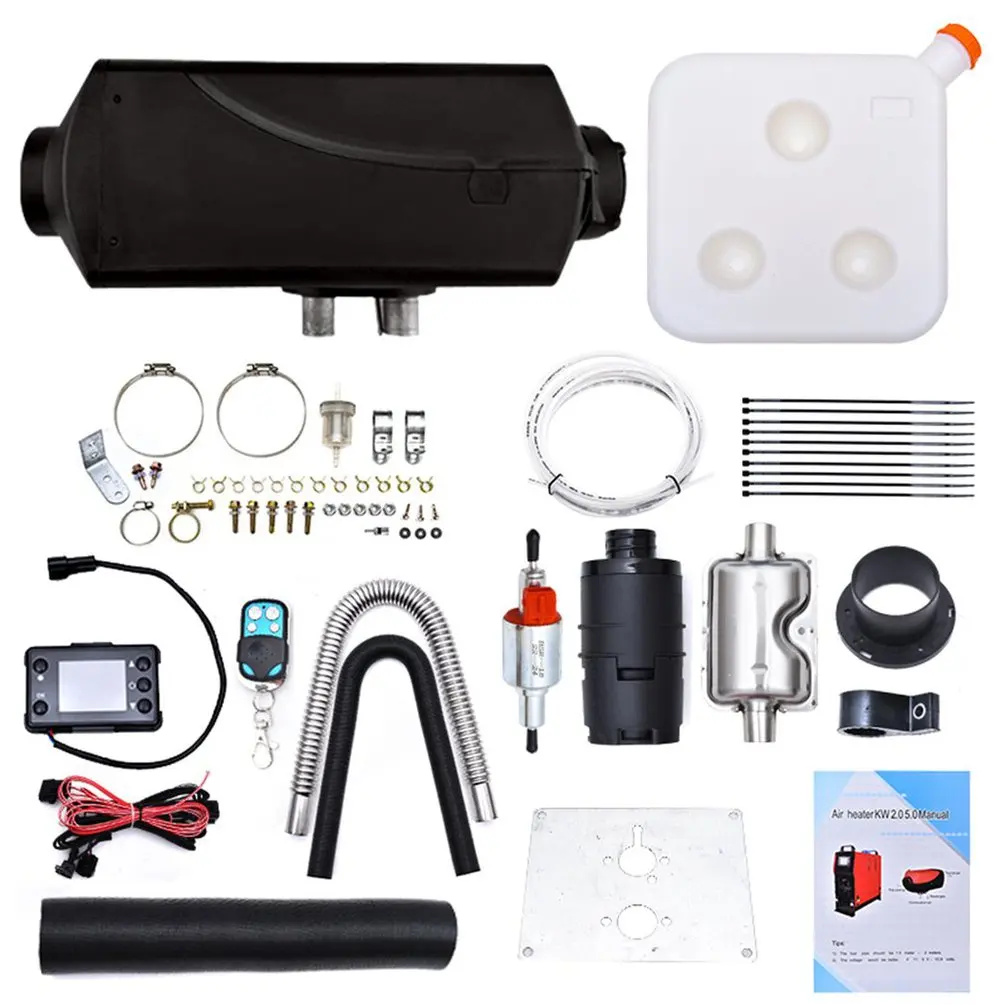

Fuel Air Heater Car Truck Diesel Heater Fuel Heater Carbon Fiber Lcd Remote Control Double Tube Diesel Heater