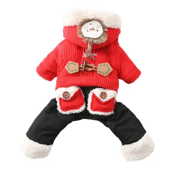 

Fashion Dog Clothes Super Dogs Small Clothing Pet Outfits Cute Thicker Autumn Winter Soft Hoodie Yorkies Red Boy Ropa Para Perro