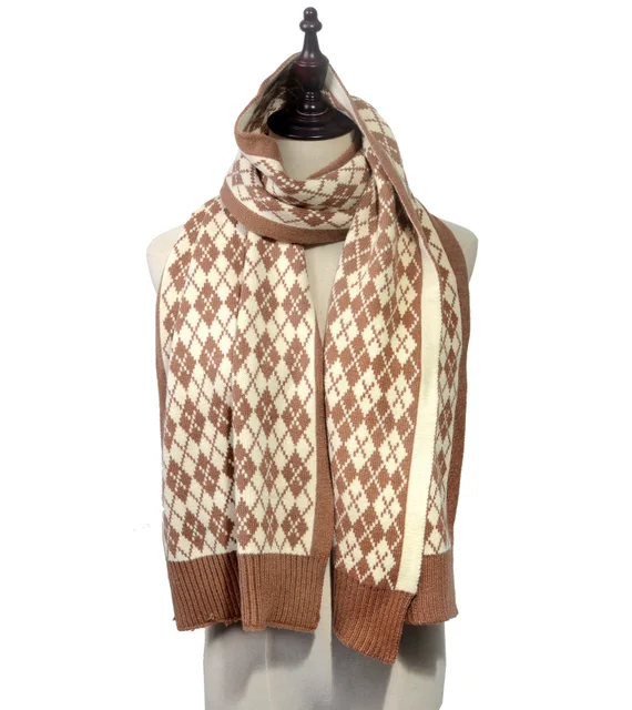 Christmas Pure Cotton Lady Big Shawl Imitation Cashmere Scarf Soft Skin-friendly Thickening Warm Letter Printing Shawl Scarf 9