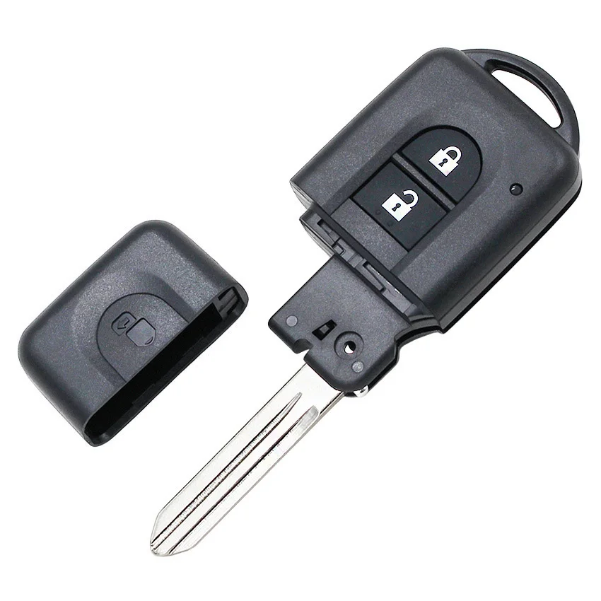 Remote key Shell Case Fob 2 Button For Nissan Micra X-trail Qashqai Juke Duke Pathfinder Note With Uncut Key Blade