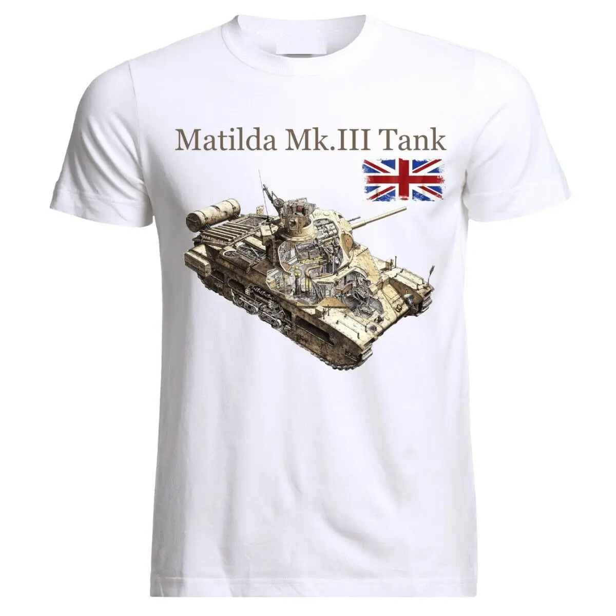 MK 3 Tank Panzer Armure WW2 Army War UK Men T-Shirt Short Casual 100% Cotton Shirts | Мужская одежда