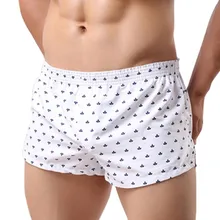 Sexy Mens Printed Boxer Shorts Man Breathable Loose Panties Sexy  Boxer Briefs Male Home Casule Underwear Homme Brand Underpant