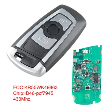 

433Mhz Smart Car Remote Key Keyless KR55WK49863 Auto Car Key Replacement Fit for BMW CAS4 System Germany Cars Vehicles