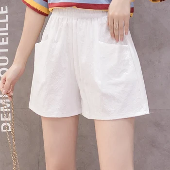 

Korean Style 2020 Fashion Sports Shorts Women High Waist Silk Slim Beach Shorts Girls Candy Color Short Patchwork Casual Shorts
