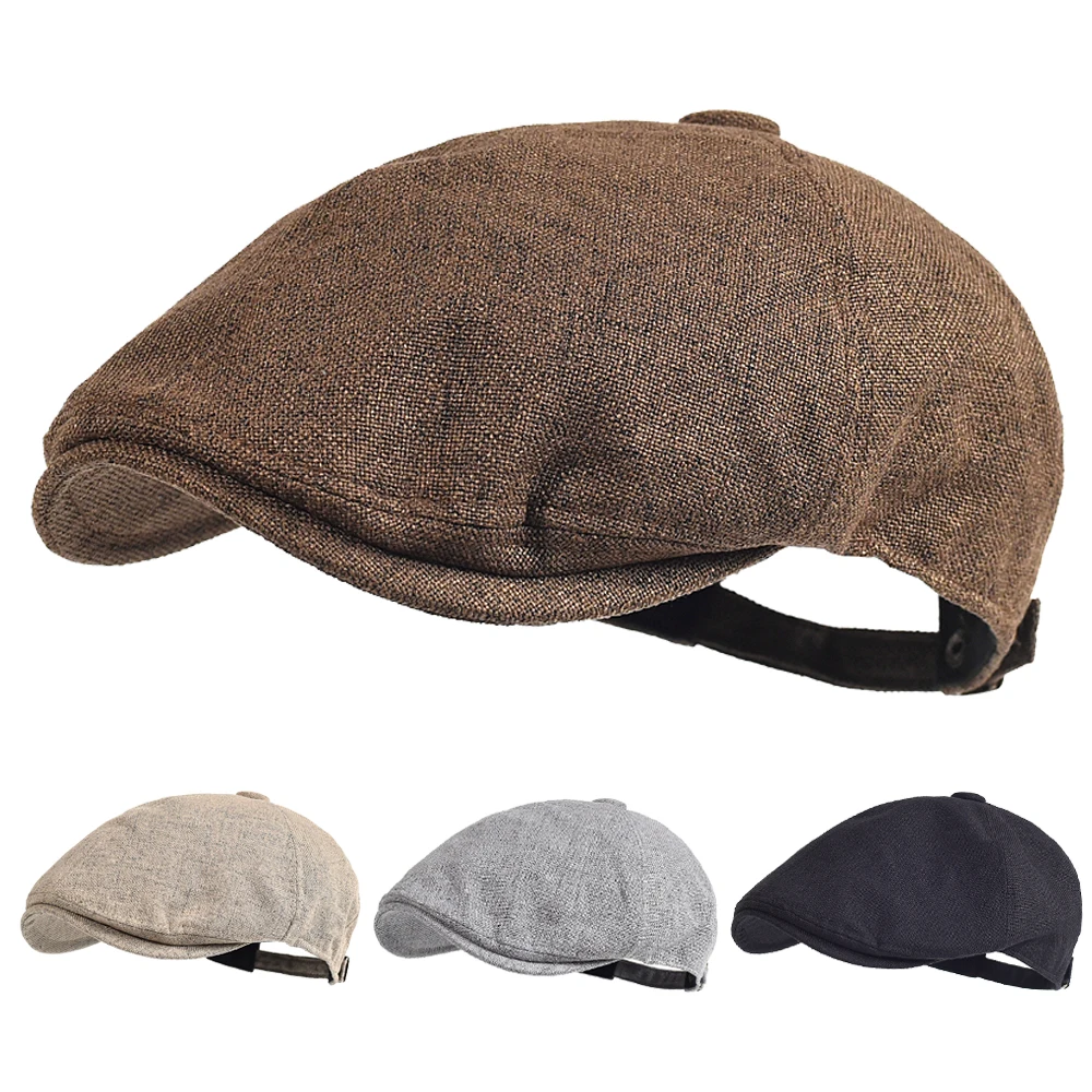 Men's Summer Berets Outdoor Breathable newsboy cap Spring Flat Hats Solid Duckbill Hats Vintage Gatsby Beret Hat Women women beret