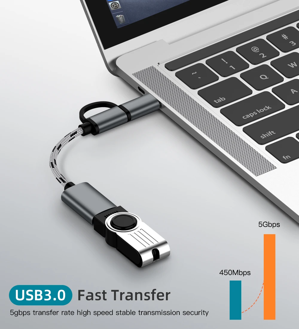 2 в 1 USB 3 0 OTG адаптер кабель для Samsung нейлоновая оплетка Micro Type C синхронизации