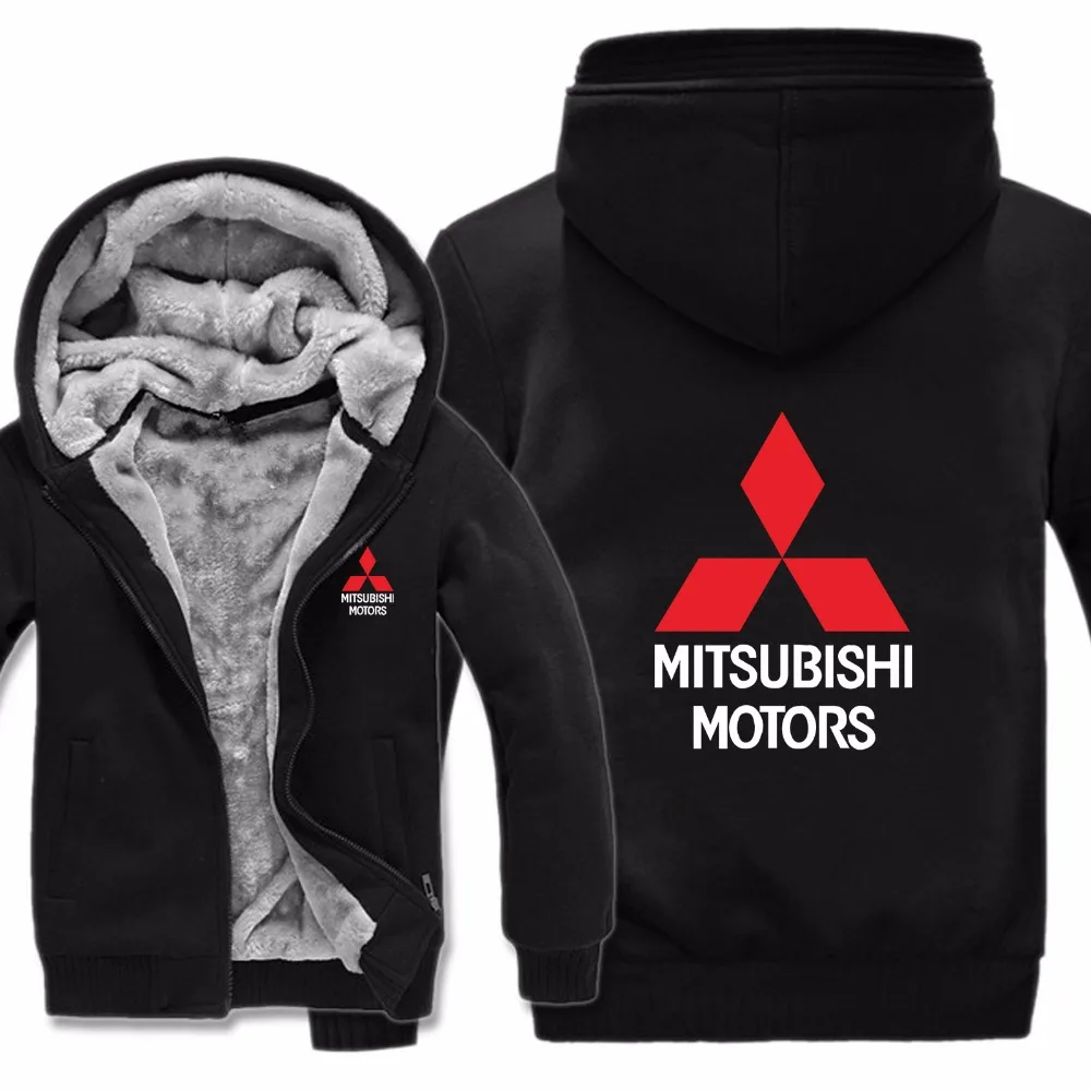 Толстовки с капюшоном для Mitsubishi зимние мужские пуловеры мужские Пальто повседневные шерстяные флисовые свитера с логотипами Mitsubishi