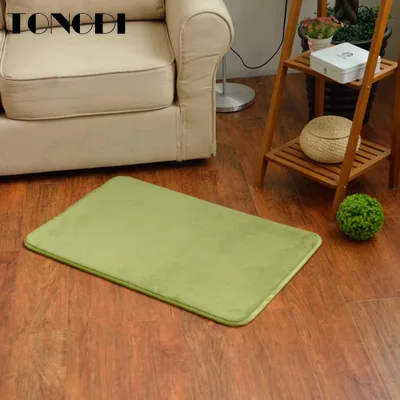 

TONGDI Bathroom Carpet Mat Soft Coral Velvet Shower Quick-drying Absorbent Suede Anti-slip Rug Decor For Home Bathoom Kitchen