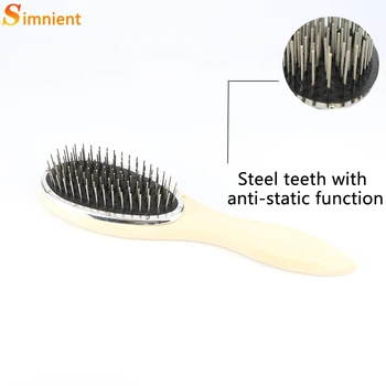 

Mannequin Head Combs Hairdressing Tool Top Quality wig head in use Wood Steel Tooth Comb Wig Hair Brush Anti-Static