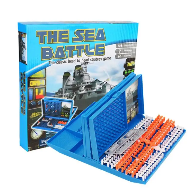 Традиционные игрушки для морской битвы, традиционная Семейная Игра, детская доска - Цвет: Синий