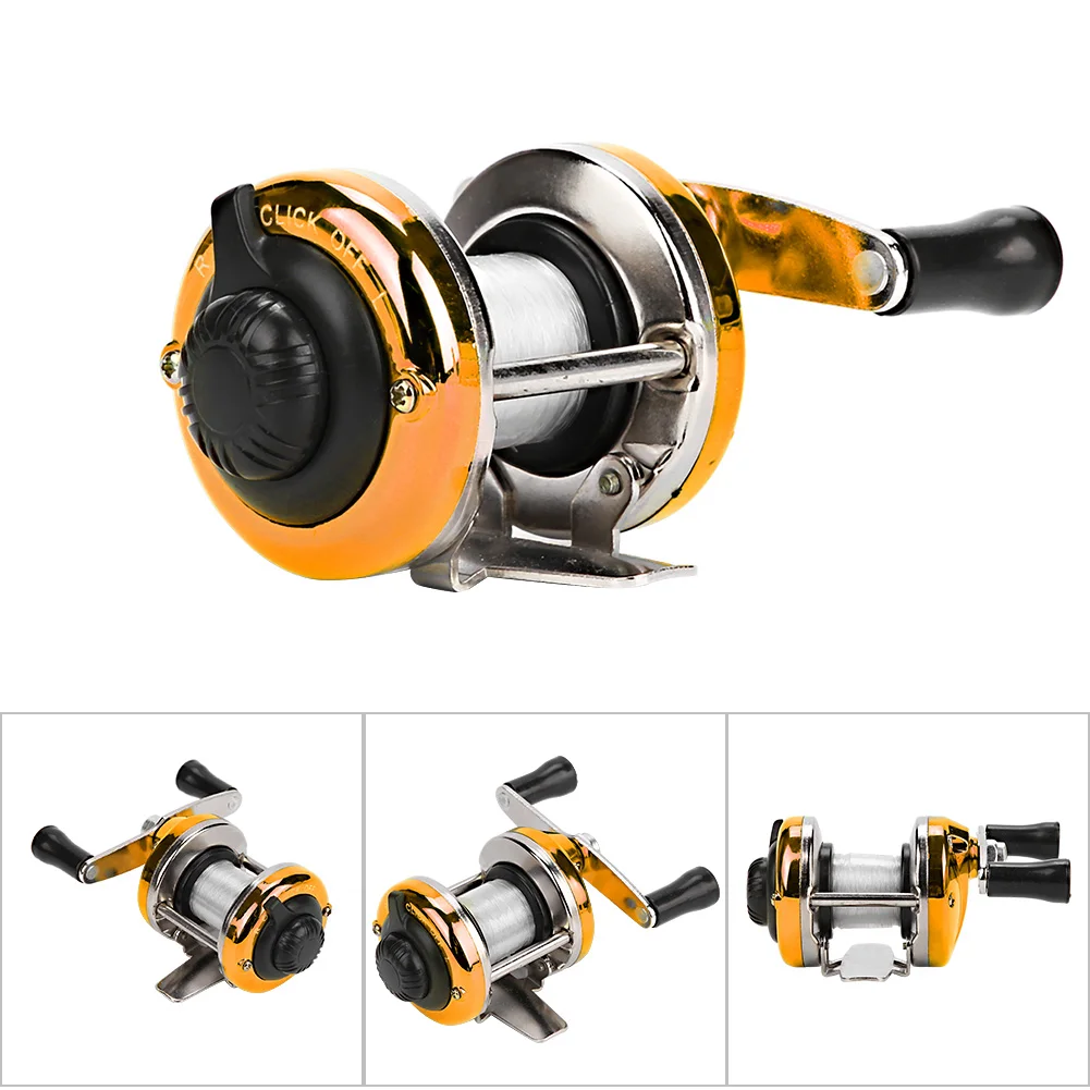 Mini Drum Fishing Weel Portable Winter Ice Fishing Reel Wheel with Wire Outdoor Casting Tackle Fishng Accessories