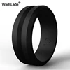 WarBLade New Food Grade FDA Silicone Rings 8mm V-groove Men Wedding Rubber Bands Hypoallergenic Flexible Silicone Finger Ring 2