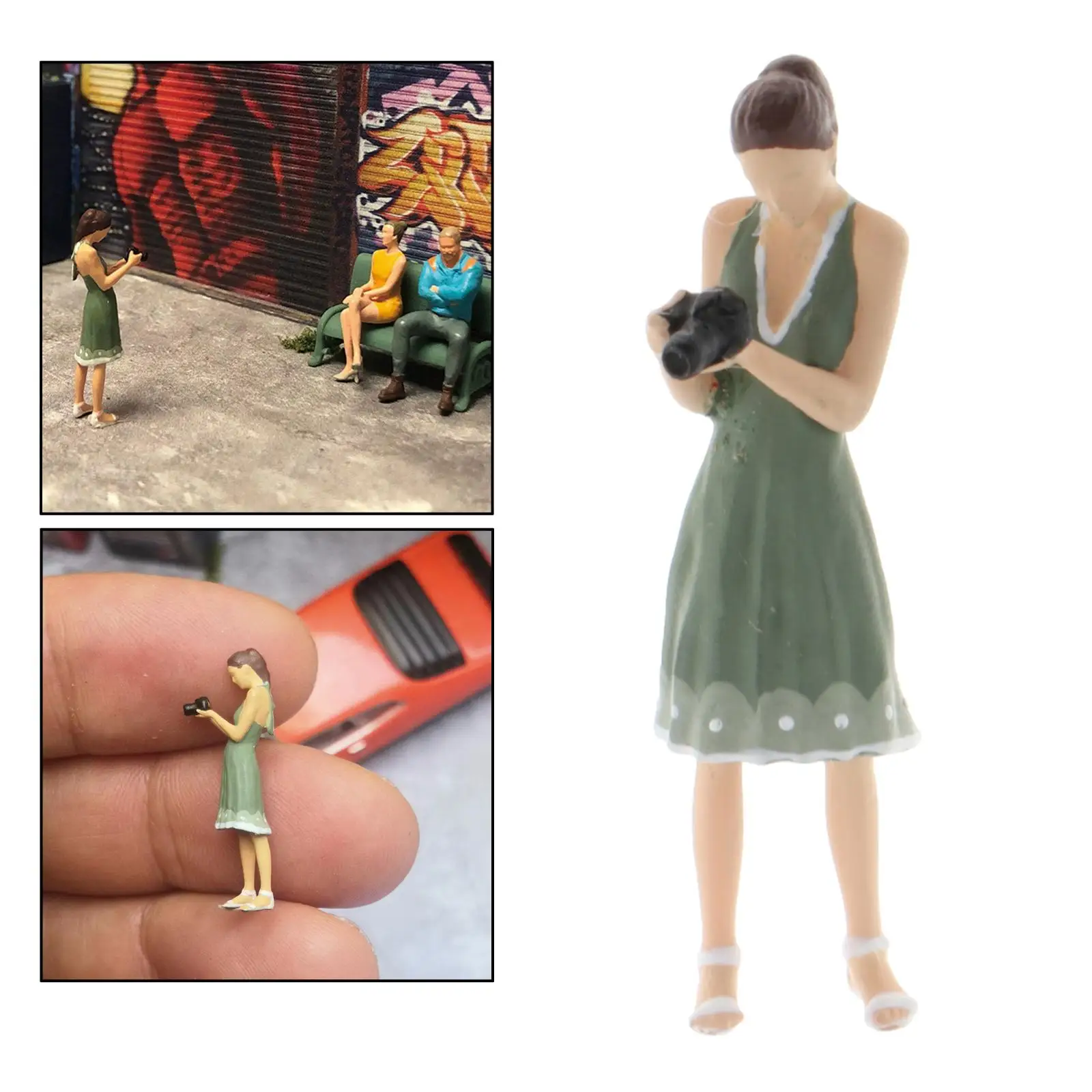 1pcs RM 1/64 Mini Model People Figures Miniature Resin Woman Character Figures for Siku Fire wheel Diorama