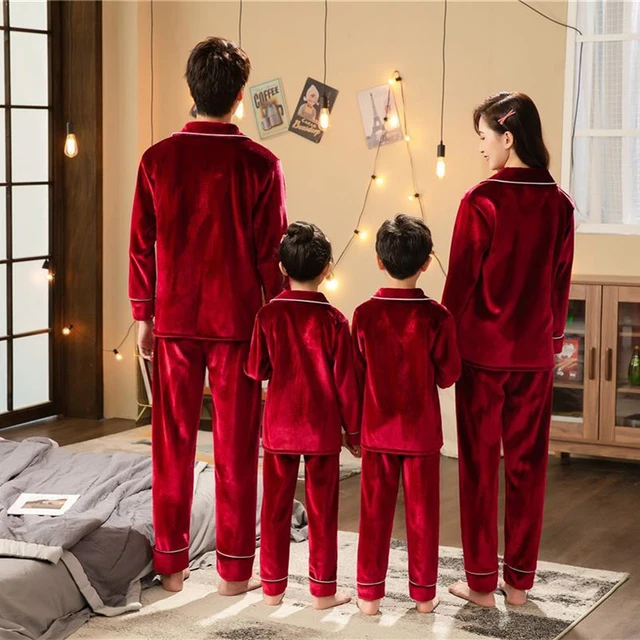  Family Pajamas Matching Sets Plain Christmas pjs for Women Kids  Nightwear Xmas Loungewear Couples Sleepwear Women Brown : Sports & Outdoors