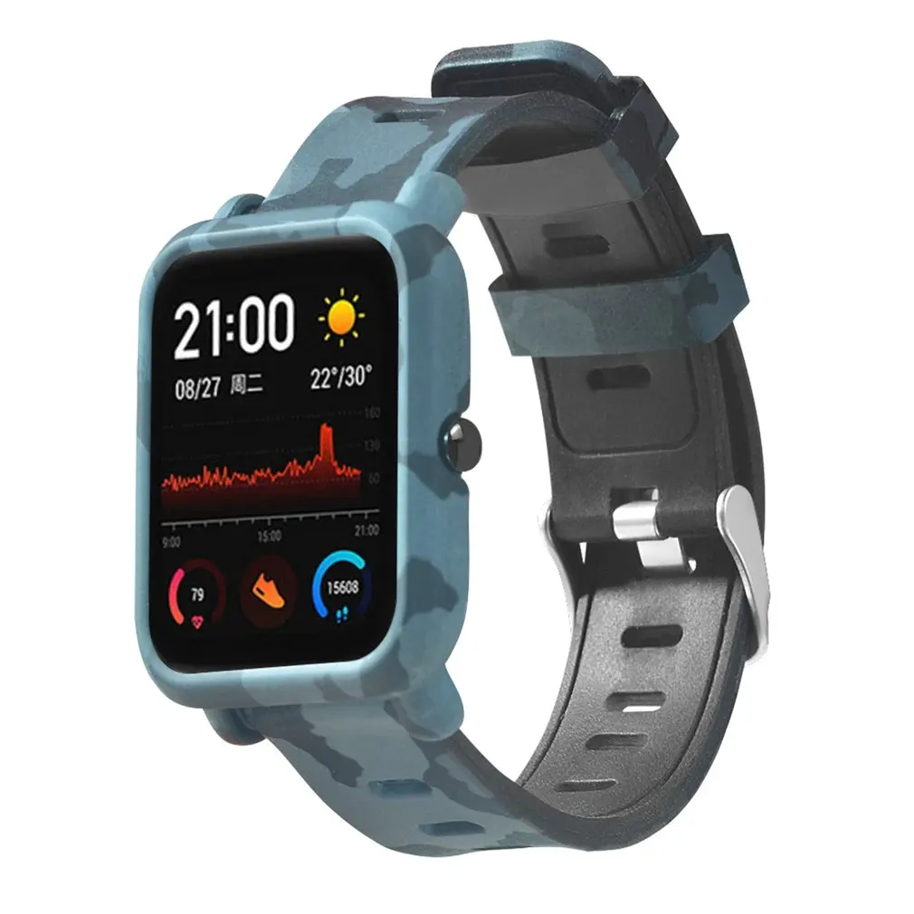 Ремешок для часов Amazfit GTS силиконовый браслет+ защитный чехол бампер для Xiaomi Huami Amazfit GTS умные часы