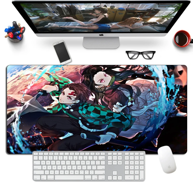 Модный игровой коврик для мыши Kimetsu No Yaiba рассекающий демонов большой размер XL