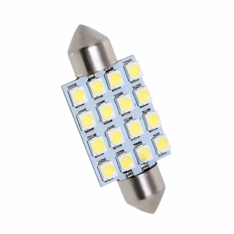 

Factory Direct Selling Bright Double Pointed 42mm 1210 16smd Automobile Led Reading Lamp Interior Lamp License Plate Lamp