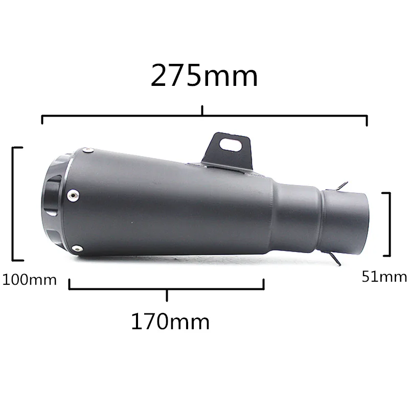 51 мм Akrapovic выхлопной мотоцикл Escape трубы мото Модифицированная выхлопная система модификации для CG125 GN125 cb400ss sr400 TMAX530 nmax