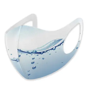 

Wave Water print The stylish windproof and dustproof mask can clean the dustproof external shielding cloth.