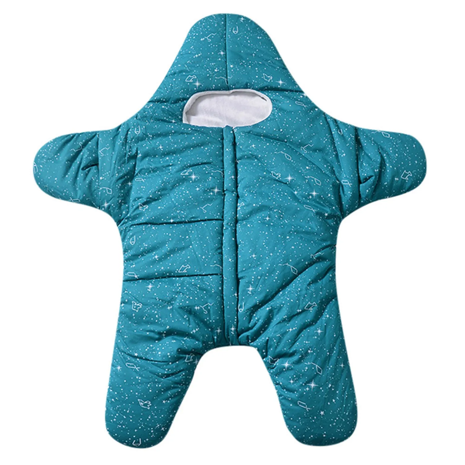 

Wearable Blanket Starfish,Bunting,Sleeping Bag,Fall/Winter,Plush,Padded,Newborn,Anti-Kicking,Malachite Green