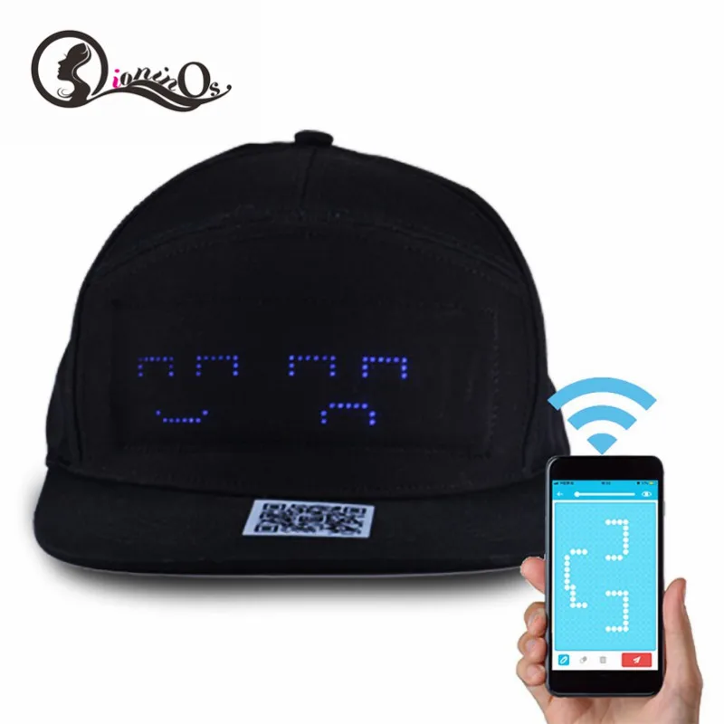 Красный/черный Bluetooth мобильное приложение управление светодиодные фонари Bluetooth хип-хоп шляпа для вечерние для верховой езды для мужчин и женщин реклама шляпа