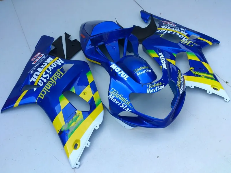 Высококлассный набор обтекателей для GSXR600 750 K1 01 02 03 GSXR 600 GSXR750 2001 2002 2003 ABS синий