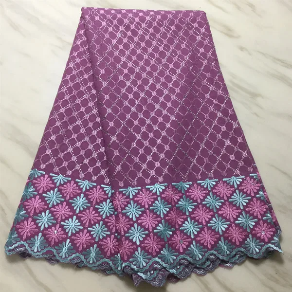 light purple Новейшая розовая африканская кружевная ткань высокого качества нигерийская восковая кружевная ткань для женщин Свадебное платье с камнями 5 ярдов - Цвет: light purple