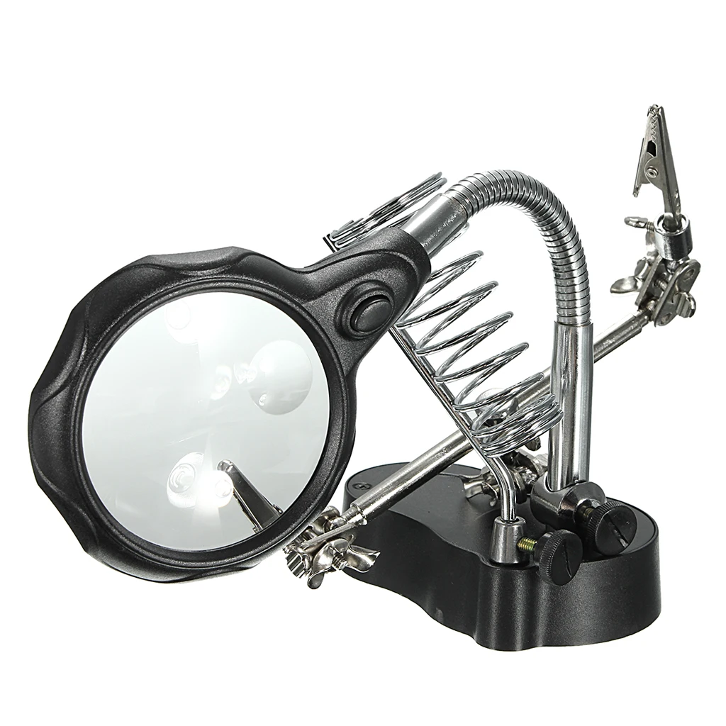 Helping Hand Magnify Soldering Iron Stand, Magnifier Soldering Iron Station