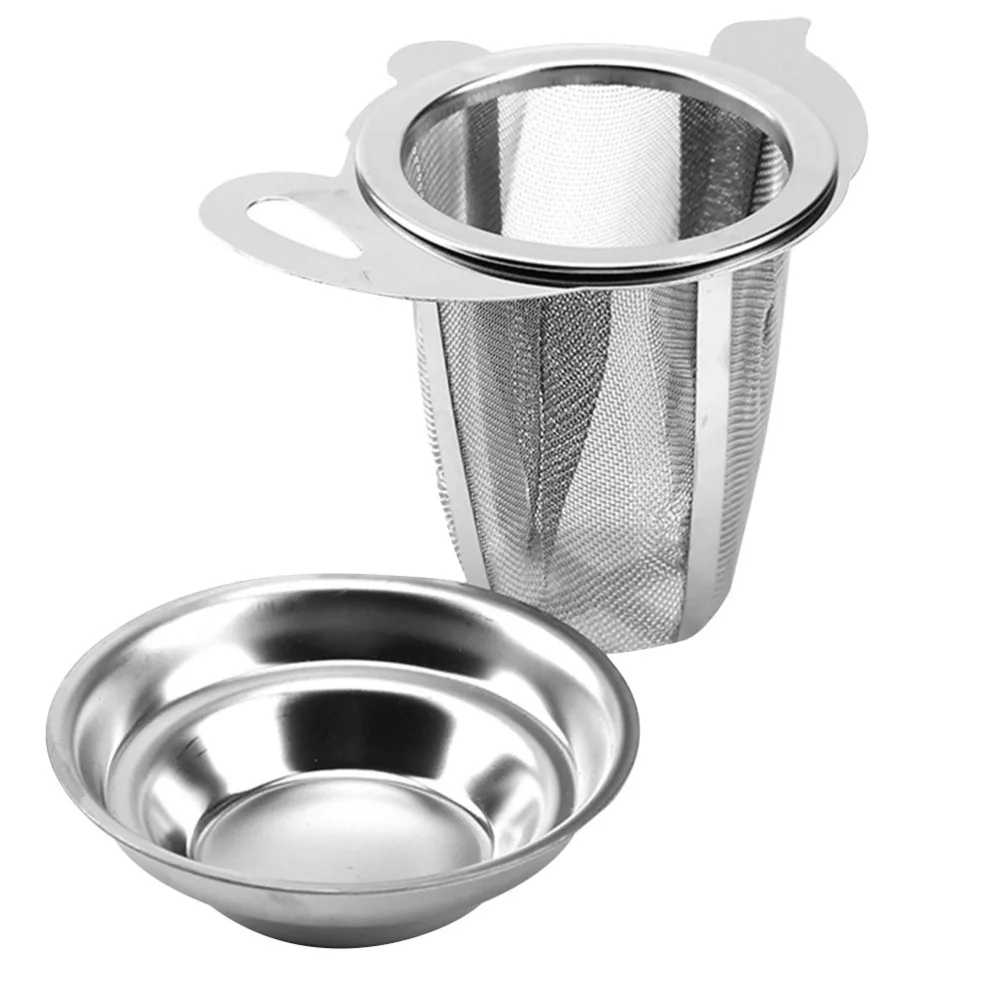 1 Набор из Нержавеющая сталь Чай горшки Infuser сетчатый фильтр двойная ручка