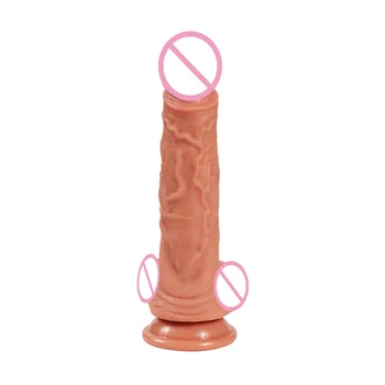 MLSice 22.5CM Long Soft Big Realistic Silicone Health Dildo Artifical Men Glans and Balls Super Real Feel Penis Dick for Women 5
