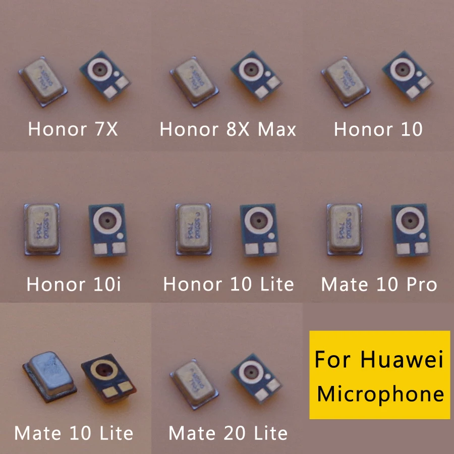 10 Pezzi Di Ricambio Per Microfono Nuovo Per Huawei Honor8X Max Honor 10 10I Y7 Honor 7X Mate 20 10 Lite Pro Microfono