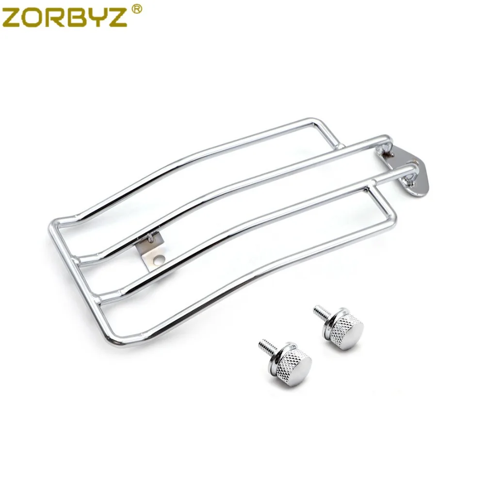ZORBYZ Мотоцикл Chrome сзади соло сиденья Чемодан стойки с деревянным сиденьем болт для Harley Sportster XL 883 1200 1985-2003