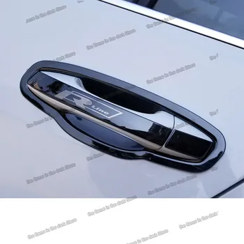 

lsrtw2017 car door handle bowl trims for volkswagen golf 7 vw decoration 2013 2014 2015 2016 2017 2018 2019 black silver blue