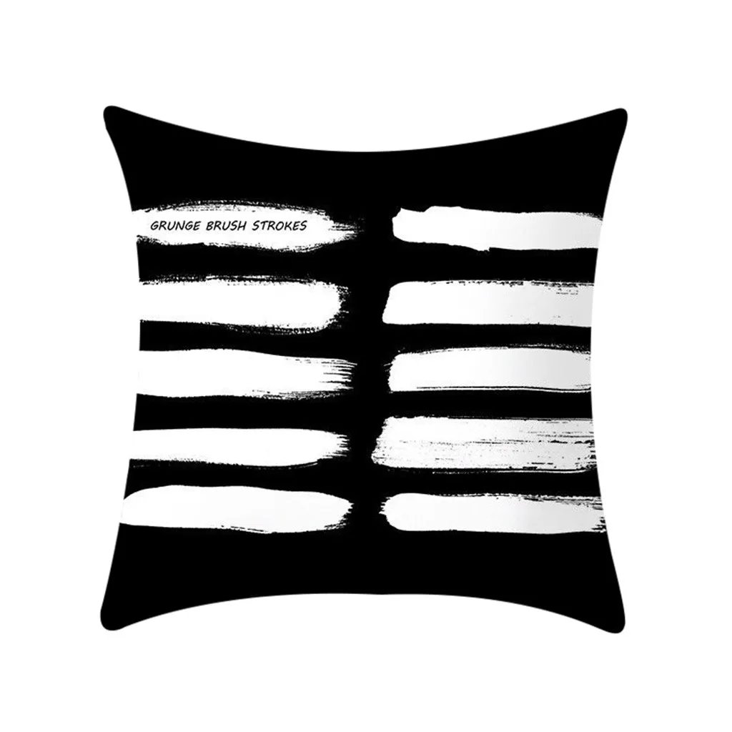 45 см* 45 см Черный и белый геометрический декоративная подушка чехол s полиэстер Подушка Чехол рисунок, рисунок в полоску, геометрический рисунок, рисунок с Подушка Чехол L0724 - Цвет: R