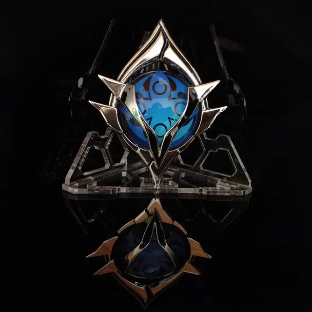 Genshin Impact Trinket Mondstadt Liyue Harbor Vision Of God Keychains Anime Accessories Bag Pendant Key Rings High Quality blue delusion