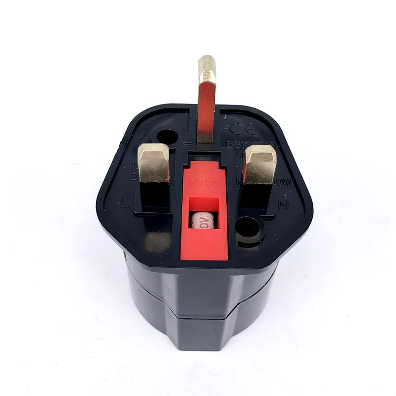 European 2 Pin to UK 3 Pin Plug Adaptor Euro EU Travel Mains Adapter