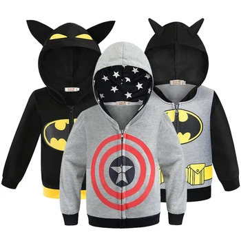 

Captain America Superman Batman Boy And Girls Jackets Spring And Autumn Thin Section Boys Girls Clothes The Avengers Kids Jacket