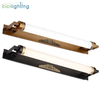 

Chinese style led mirror front lamps bathroom mirror light makeup cabinet vanity light bronze black color LED lighting fixture