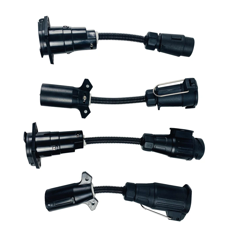 EgoTrailer 7 Pin Trailer Round Socket Female Plug to 7 RV Blade Trailer Adapter Connector Adaptor RV Parts Camper Caravan Access