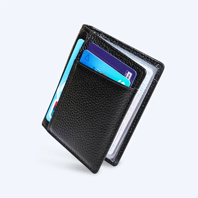 

Ultra thin High Quality Card Holder for Women Men Card Bag Wallet Genuine Leather Card slots Money Purse Card Wallet