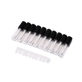 

1.2g 10pcs/lot Rose Gold Empty Lip Gloss Tube Round Lipgloss DIY Balm Container Bottle Plastic Elegant Lip Lipstick Liquid T5H6