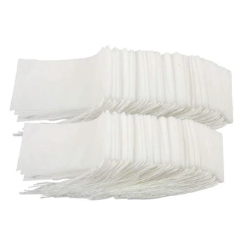 

200 Pcs Tea Filter Bag, Tea Bag Drawstring Disposable Tea Bag, Used for Bulk Leaf Tea and Coffee