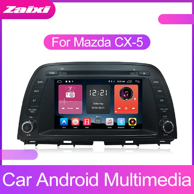 Excellent ZaiXi 2 DIN Car Multimedia Player For Mazda CX-5 2012~2017 Android Touchscreen Bluetooth GPS WiFi Navigator FM Radio Player 0