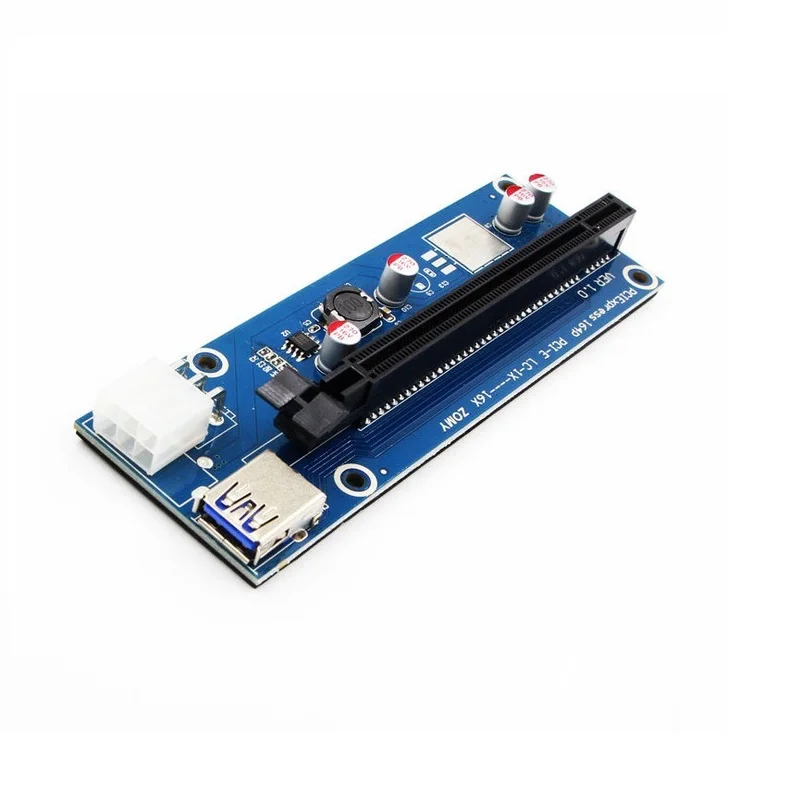 Conjuntos Pci-e Express Usb3.0 1x To16x Extensor Riser Cartão Adaptador Sata Cabo de Alimentação Placa Pcb 4 Cabos de computador e conectores - Imagem 3