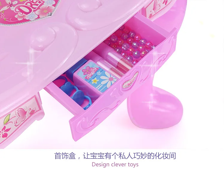 Children North America Cosmetics Girls Have Set Princess Toy Every Family Non-Baby 3-56-Year-Old Rubber Dressing Table
